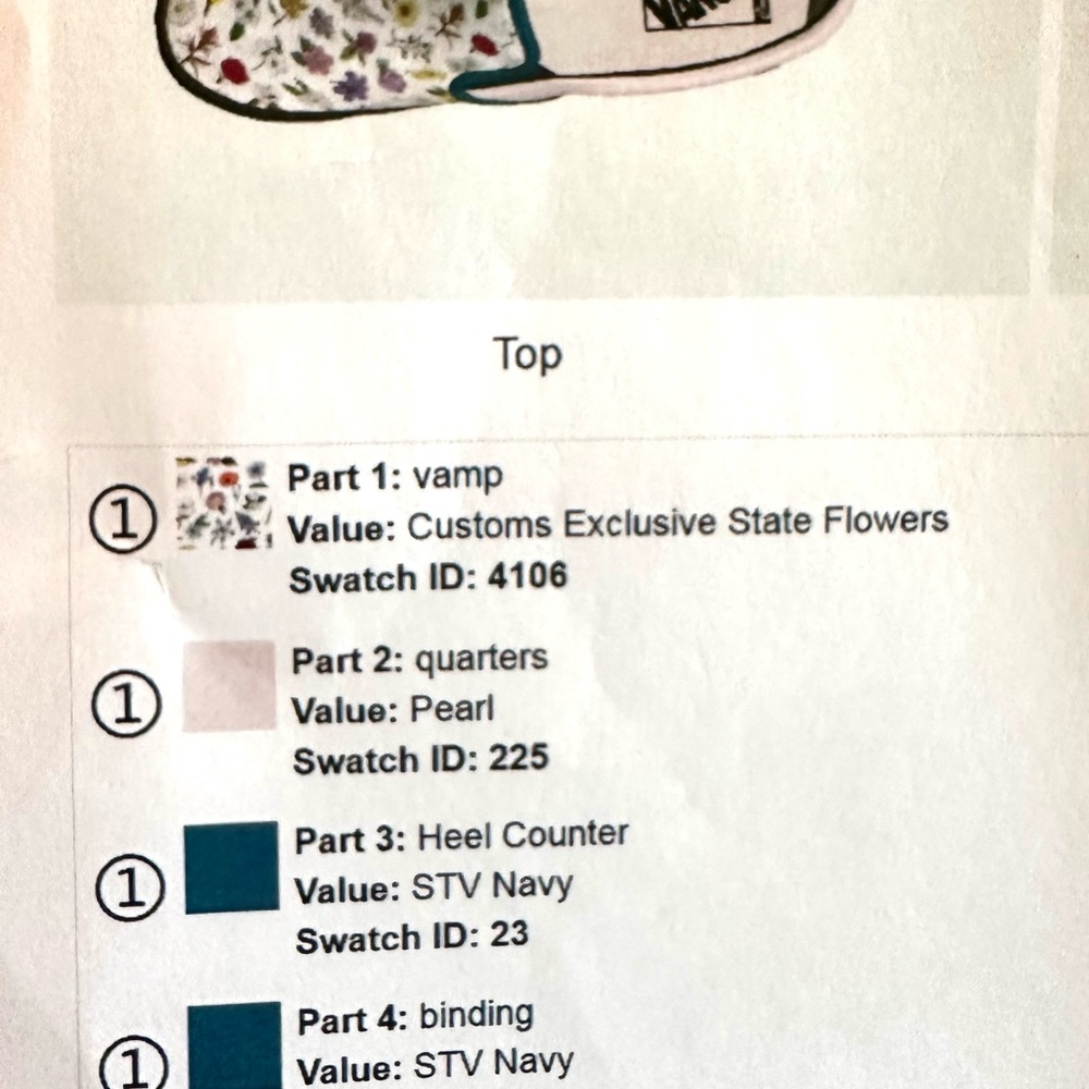 Vans Custom platform Slip-On Women’s 8.5 State Flowers Pattern Print NWOT - Picture 10 of 10